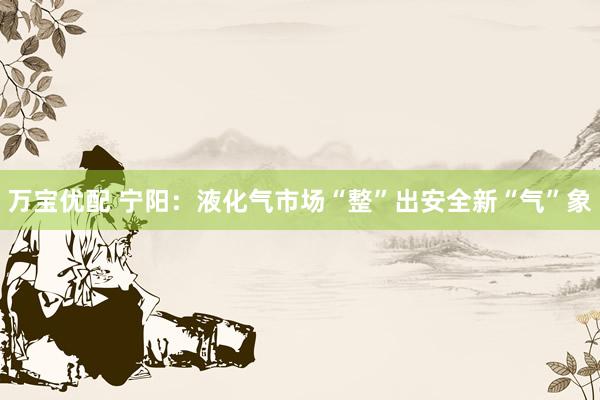 万宝优配 宁阳：液化气市场“整”出安全新“气”象